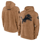 2023 Men s Brown Salute To Service Sideline Therma Pullover Hoodie Sweatshirt-li