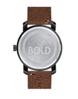 Brand New Movado Bold Men   s Black Dial Brown Leather Strap Watch 3600489