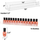 Acrylic Nail Polish Wall Mounted Racks  6 Pack Holds 96 Bottles  Clear New