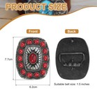 Western Belt Buckle For Men  Big Turquoise Belt Buckle For Cowboy  Red 1 Pcs