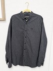 Rvca Men s Slim Fit Check Button-up Shirt Gray black Long Sleeve Xl Dress Shirt