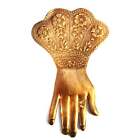 7 25in Divine Hand Ex Voto Milagro Ornament Ornate Floral Details In Antiqued Go