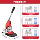 Button Maker Badge Punch Press Machine 32 58 75mm 900 Parts W  Circle Cutter