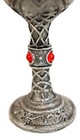 Ebros Gift Celtic White Wolf Rhinestone Figurine Goblet 7 5  Height Home Decor