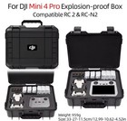 Carrying Case For Dji Mavic Mini 3 4 Pro Drone Waterproof Hard Shell Tote Black