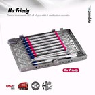 6x Hu Friedy Dental Hygiene Instruments Set Of 10 Pcs With Sterlization Cassette