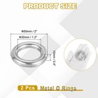 Metal O Rings Heavy Duty Round Ring Buckles 2 od 1 2 id 0 4 thick 2pcs