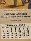 1952 Minneapolis Moline Brochure 24 Page Calendar Saskatchewan Pheasant Hunting