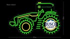 John Deere Farm Tractor Busch Light Beer Led Neon Light Lamp Sign With Dimmer 