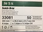 New - 3m Scotch-brite 33081 Radial Bristle Brush 50 Grit 8  X 1  X 1-1 4 