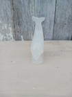 Vintage Milky White Onyx Marble Dolphin Figurine Paperweight Trinket 4  Tall
