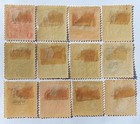 El Salvador 1897 Collection Of Unused Stamps W  Official Overprint Scott 091-102