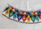 Beaded Collar Seed Bead Bib Necklace Vintage 20  Diamond Pattern Native American