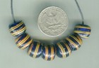 African Trade Beads Vintage Antique Venetian Glass Traslucent Cobalt Blue Fancy