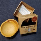Vintage Nos Set Of 2 Alaska Forest Creations Wood Bowls Sitka Spruce Usa Made