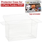 Pop Protector Case For Funko 4  3-pack Vinyl Figures Clear Plastic Display Box