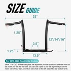 12  Rise 1 25   Fat Prewired Meathook Handlebar For Harley 2016-2023 Road Glide