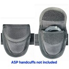 Handcuff Pouch Holder Black Nylon 4  X 5  With Belt Loop Closed Top