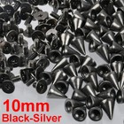 Lot Cone Spikes Screw Back Studs Punk Rock Bullet Rivets For Diy Clothing Craft 