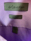 Calvin Klein Slim Fit Mens Purple Dress Shirt Long Sleeve Button-down Size 16 5
