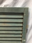 Small Antique Pair House Window Wood Louvered Shutters 17x18 Vtg Green 982-25b