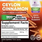 Organic Ceylon Cinnamon 1800mg Certified Supplement Capsules