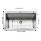 New 33 x22  Single Bowl Undermount Workstation Kitchen Stainless Steel Sink Sale