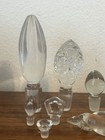 Vintage Antique Glass Crystal Decanter Wine Bottle Stoppers - Lot Of 8