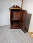 Antique Victorian Art Deco Mahogany Nightstand Bedside Cabinet Pot Cupboard T98