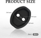 4pcs Car Door Latch Lock Covers     Silicone Protectors  Universal Fit Black