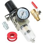 Hromee 1 4 Inch Air Compressor Filter Regulator Combo  Water Oil Separator    