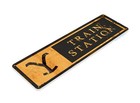 Tin Sign Yellowstone Train Station Sign Street Sign Rustic Metal Sign D510