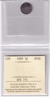 Canada 1889 Five Cent 5c Silver Coin Iccs Graded Very Fine Vf 20  925 Silver