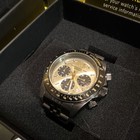 Invicta Speedway Men s Chronograph Gold Black Dial Black Metal 36738
