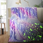 Unicorn Glow In The Dark Blanket  Unicorn Blanket For Girls kids  Unicorns Gi   