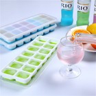 Ice Cube Tray  4 Pack Silicone Ice Tray  14 Ice Cube Molds With Lids  Stackable