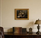 Vintage Gold Framed Wall Art Moody Victorian Books Canvas Wall Decor Dark Aca   