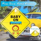 Baby On Board Car Window Sticker Sign With Suction Cups  2-pack Reusable Warning