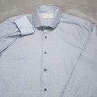 Ted Baker Endurance Shirt Mens 16 5 34 35 Blue White Geometric Dress Slim Fit