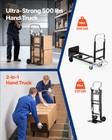 Vevor 2 In 1 Folding Hand Truck 500 Lbs Convertible Hand Truck Dolly With Wheels