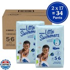 Huggies Little Swimmers Disposable Swim Diapers  Size 5-6  32  Lbs   34 Ct  2