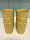 Set Lot Of 6 Vintage Harvest Gold Tupperware 6 Oz Tumblers Cups  1251-24