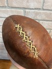 Antique Original Leather Football 1910s Hand Stitched Football 7 Lace Melon Ball