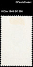India 1948 Sc 206 Mahatma Gandhi 10r Rose Brn   Brn Mhr Vf