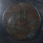 Ns-8a1 Iccs F-12 Halfpenny 1814 Token Nova Scotia Canada Ship Breton 880