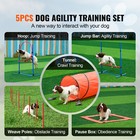 Dog Agility Training Kit Equipment 5 Pcs Set With Hurdles Tunnel Outdoor