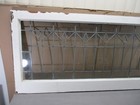 Antique Large Leaded Clear Glass Geometric Window Pane Panel 60  X 24 