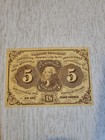 5 Cent First Issue Postage Currency Uncirculated  1230  straight W Monogram  