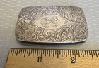 Victorian Match Safe Vesta Chased Engraved Scroll Design Monogram Silver Plated