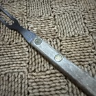 Vintage Antique Usa Made 10  Carving   Pot Fork  Wood Handle Classic  Strong